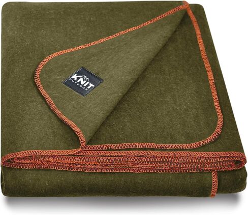 Large Military Wool Blanket - Warm & Thick Emergency Survival Blanket Great for Camping, Outdoors, Sports Events, Picnics, 4.5 lbs, 64" x 88" (Coffee Brown) in Kuwait