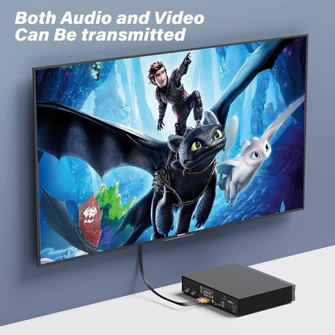 Adoreen 3 RCA Cable 4 FT Audio Video Composite Male to Male DVD Cable ، Cable TV Stereo AV STEREO LOD LOSS in Saudi Arabia