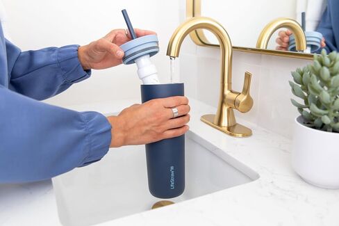LifeStraw Go Series Tumbler – Double Wall Insulated Stainless Steel Water Filter, Thistle Purple, Designed for Everyday Use, Removes Bacteria, Parasites, Microplastics, and Improves Taste in Kuwait
