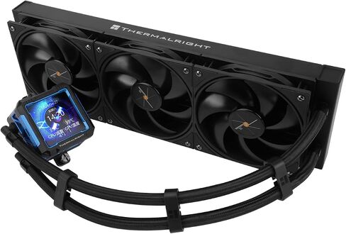 Thermalright FW PRO 360 ARGB Black CPU Water Cooler with PWM Fan, 2000RPM Speeds,IPS LCD Screen with 320 * 320 Resolution,Liquid CPU Cooler,for AM5/Intel 1851/1700,2.73inch Display Screen in Saudi Arabia