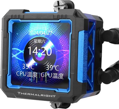 Thermalright FW PRO 360 ARGB Black CPU Water Cooler with PWM Fan, 2000RPM Speeds,IPS LCD Screen with 320 * 320 Resolution,Liquid CPU Cooler,for AM5/Intel 1851/1700,2.73inch Display Screen in Saudi Arabia