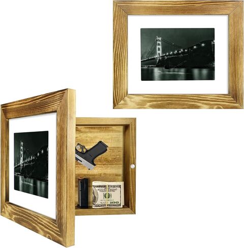 Hidden Gun Storage - Gun Safe Pistol Storage, 11"x14" Matted to 8"x10" Concealment Furniture Secret Decor Handgun Picture Frames Box in Saudi Arabia