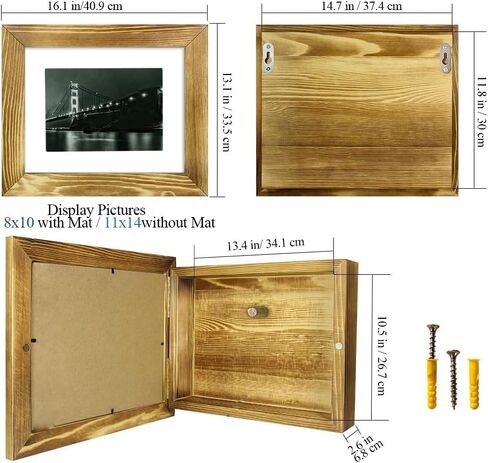 Hidden Gun Storage - Gun Safe Pistol Storage, 11"x14" Matted to 8"x10" Concealment Furniture Secret Decor Handgun Picture Frames Box in Saudi Arabia