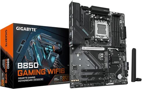 GIGABYTE B850 Gaming X WIFI6E AMD AM5 LGA 1718 Motherboard, ATX, DDR5, 3X M.2, PCIe 5.0, USB-C, WIFI6E, 2.5GbE LAN, EZ-Latch, 5-Year Warranty in Kuwait