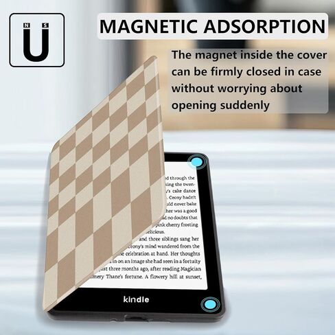 MOROCK Case for All-New 7" Kindle Paperwhite (12th Generation-2024 released), Fits Kindle Colorsoft Paperwhite Signature Edition, Lightweight PU Leather Cover with Auto Wake/Sleep, Khaki Leopard Print in Kuwait