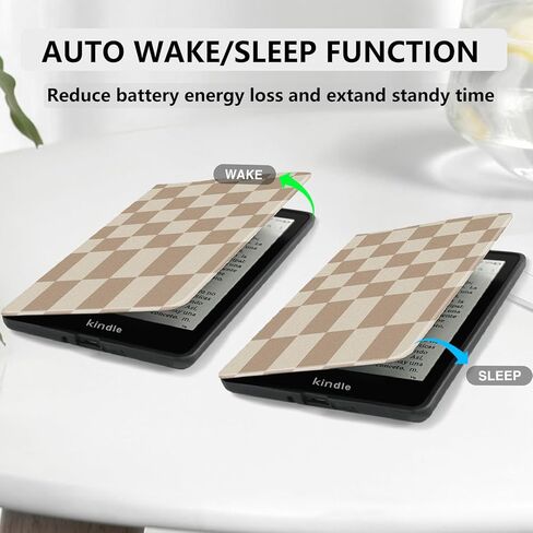 MOROCK Case for All-New 7" Kindle Paperwhite (12th Generation-2024 released), Fits Kindle Colorsoft Paperwhite Signature Edition, Lightweight PU Leather Cover with Auto Wake/Sleep, Khaki Leopard Print in Kuwait