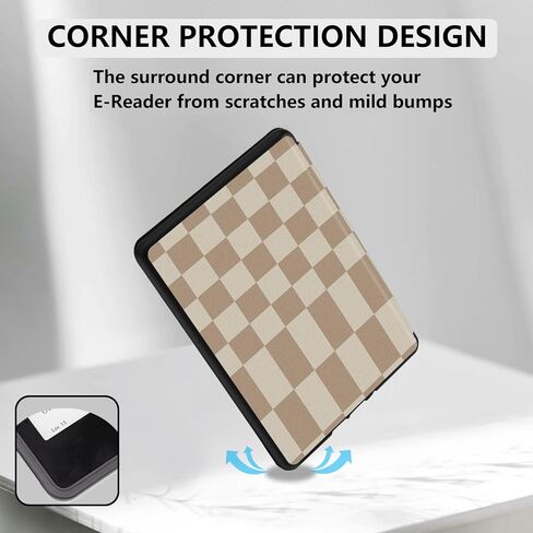 MOROCK Case for All-New 7" Kindle Paperwhite (12th Generation-2024 released), Fits Kindle Colorsoft Paperwhite Signature Edition, Lightweight PU Leather Cover with Auto Wake/Sleep, Khaki Leopard Print in Kuwait