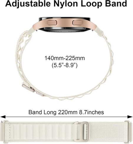 نطاقات Meliya لـ Galaxy Watch 7/6/5/4/FE/FE 40 مم 44 مم ، ل Samsung Galaxy Watch 5 Pro Band 45mm ، لـ Galaxy 6/4 Classic Bands 47mm 43mm 46mm 42mm Women Men Men Braided Magnetic Buck Strap in Saudi Arabia