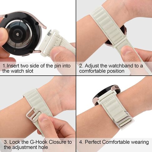 نطاقات Meliya لـ Galaxy Watch 7/6/5/4/FE/FE 40 مم 44 مم ، ل Samsung Galaxy Watch 5 Pro Band 45mm ، لـ Galaxy 6/4 Classic Bands 47mm 43mm 46mm 42mm Women Men Men Braided Magnetic Buck Strap in Saudi Arabia
