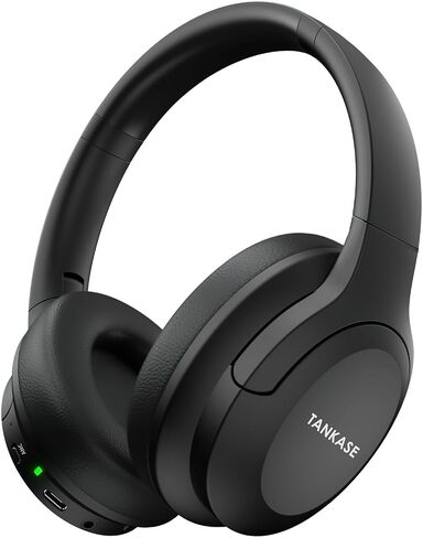 Active Noise Cancelling Headphones, Wireless Over Ear Bluetooth Headphones,100H Play Time Bluetooth Headphones with Microphone,Lightweight and Foldable Comfortable Deep Bass for Work/Gym Black in Saudi Arabia