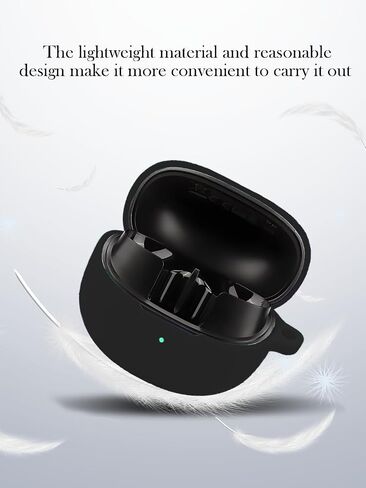 Compatible with QCY MeloBuds Pro True Wireless Earbuds(2024) Soft Silicone Protective Case Cover with Keychain,Cleaning Kit and Lanyard, Shockproof Cover for QCY MeloBuds Pro Earbuds-Green in Saudi Arabia