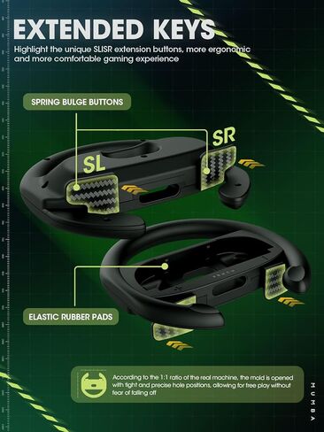 Mumba Hand Grips Compatible with Nintendo Switch 2 JoyCon [2 Pack] Wear Resistant Game Switch Controller Handle Case Kit for Switch 2 Joy Cons 2025, Black in Kuwait