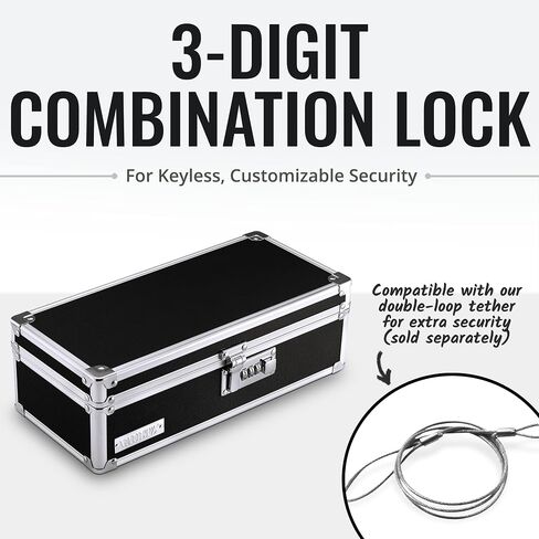 Vaultz Locking Medicine Storage Box with Combination Lock, 3.75" x 11.88" x 5.25", White (VZ00346) in Saudi Arabia