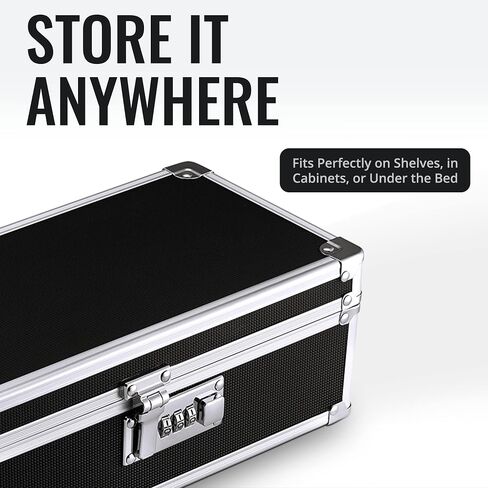 Vaultz Locking Medicine Storage Box with Combination Lock, 3.75" x 11.88" x 5.25", White (VZ00346) in Saudi Arabia