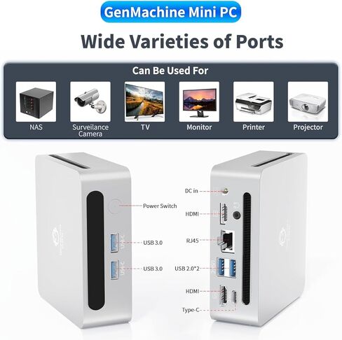 Mini PC Amd Ryzen 5 4500U ، كمبيوتر صغير عالي الأداء للمنزل والمكاتب ، لا شيء RAM ، لا شيء SSD ، 4K HDMI ، Wi-Fi 6 ، Bluetooth 5.2 ، التصميم المدمج والهادئ Barebone in Kuwait