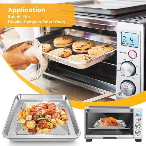 10" × 10" Enamel Baking Pan for Breville Compact Smart Oven，Food Grade Non-stick Toaster Oven Replacement Parts Accessories Compatible with Breville Mini Smart Toaster Oven, Dishwasher Safe in Saudi Arabia