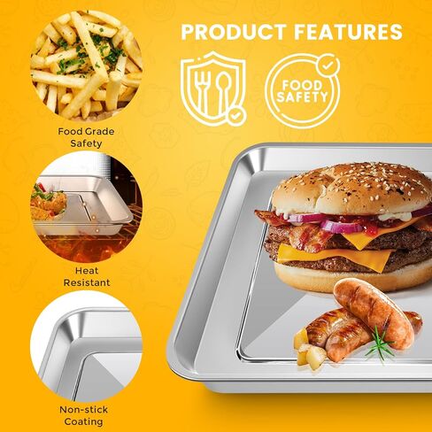 10" × 10" Enamel Baking Pan for Breville Compact Smart Oven，Food Grade Non-stick Toaster Oven Replacement Parts Accessories Compatible with Breville Mini Smart Toaster Oven, Dishwasher Safe in Saudi Arabia