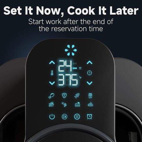 8QT Easy-View Digital Fryer ، مع لوحة تعمل باللمس ، والتحكم الدقيق لوقت وتوقيت وموقت مسبقًا ، وإغلاق السيارات ، والشواء ، والخبز ، والهواء ، والتشوي ، والتسخين والجفاف ، والأسود in Saudi Arabia