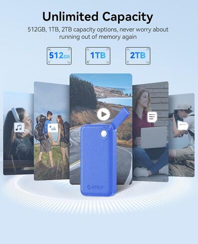 Orico 2TB SSD خارجي يصل إلى 2000 ميجابايت/ثانية محرك الحالة الصلبة المحمولة ، B20 in Kuwait