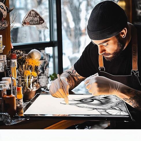 لوحة إضاءة YUZAMOOR A4 للتتبع وإزالة الأعشاب الضارة من الفينيل، 3 مستويات إضاءة LED لوحة النسخ صندوق تتبع الضوء طاقة USB رفيعة للغاية لفن الماس، وأدوات إزالة الأعشاب من الفينيل، والرسم، والتتبع مع المشابك in Kuwait