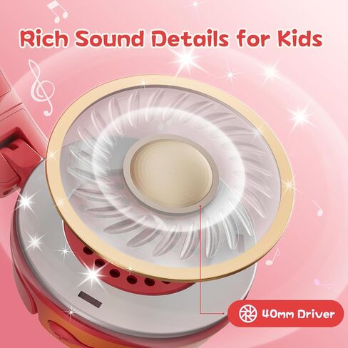 S62 Kids Bluetooth Headphones, Wireless Headphones for Kids Over Ear with Microphone, 85/94dB Volume Limiter Headphones for Girls Boys, Foldable Headphones for Learning & Entertainment-Blue in Saudi Arabia