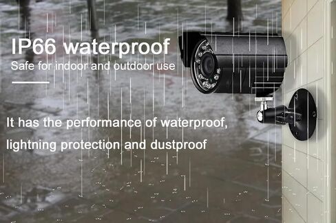 Home Security System 4Ch DVR Kits with 4pcs 1080P Waterproof Bullet Analog AHD TVI CVI Camera 3MP Lens Color Night Vision Outdoor Surveillance Wired CCTV Set (Include 500GB HDD) 24/7 Recording in Kuwait