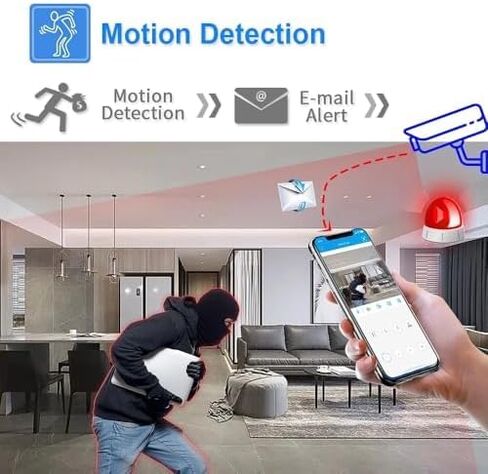 Home Security System 4Ch DVR Kits with 4pcs 1080P Waterproof Bullet Analog AHD TVI CVI Camera 3MP Lens Color Night Vision Outdoor Surveillance Wired CCTV Set (Include 500GB HDD) 24/7 Recording in Kuwait