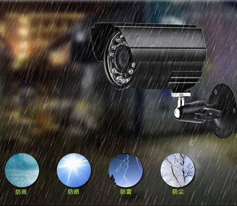 Home Security System 4Ch DVR Kits with 4pcs 1080P Waterproof Bullet Analog AHD TVI CVI Camera 3MP Lens Color Night Vision Outdoor Surveillance Wired CCTV Set (Include 500GB HDD) 24/7 Recording in Kuwait