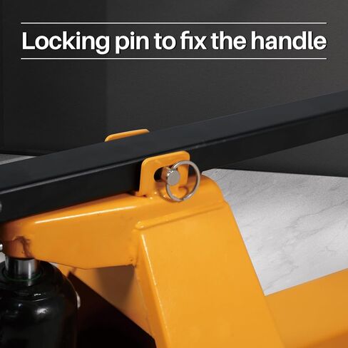 شاحنات Tory Carrier Mini Pallet Jack، سعة 2200 رطل 31.5 بوصة × 15 بوصة، رافعة يدوية ضيقة صغيرة الحجم، شوكات ومقبض قابل للطي، برتقالي in Kuwait