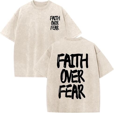 Christian Shirts for Men Child of God Jesus Faith Shirt Oversized Graphic Religious Tees Acid Wash T-Shirt Tops in Saudi Arabia