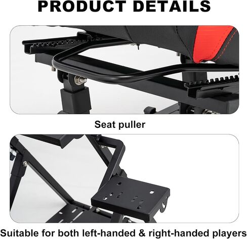 CXRCY Racing Wheel Stand, Cup Holder, Foldable, Adj for G920 G29 G27 G25 | For Fanatec & Thrustmaster (T248,T300RS,T150). Xbox,PS4,PS5,PC. Foldable, height adj, cup holder. Wheel/pedals not incl. in Kuwait