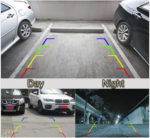 Vlicevrn HD Golden Fisheye Vehicle Car Rear View Camera Fixed Parking Line Night Vision Backup Parking Camera for Honda Accord/Spirior/Honda City/Fit Sedan/Honda Civic/Ciimo/Honda Crider in Saudi Arabia