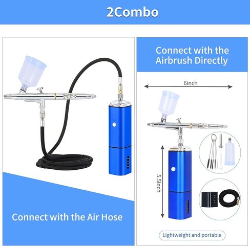 Cordless Airbrush kit with air Brush Holder Replaceable Battery Powered Portable handhold Mini air Brush Compressor for Barber,Nail,Cake,Miniature,Model,Leather Art in Saudi Arabia