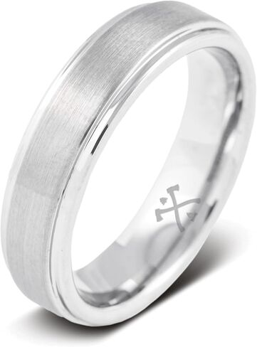 Manly Bands: Mens Wedding Bands and Rings - Unique Polished or Satin Finished Tungsten, Comfort Fit Wedding Band, Stylish Ring for Men, Free Silicone Ring Included in Kuwait