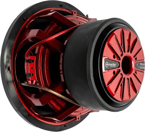 American Bass Hawk 12" SUBWOOFER, 1500 Watts RMS/3000 Watts Max Power, 4 Ohm Voice Coils, Heavy Duty cast Aluminum red Powder Coated Basket in Saudi Arabia