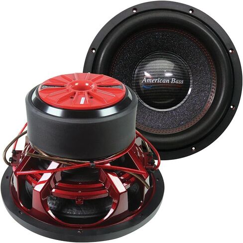 American Bass Hawk 12" SUBWOOFER, 1500 Watts RMS/3000 Watts Max Power, 4 Ohm Voice Coils, Heavy Duty cast Aluminum red Powder Coated Basket in Saudi Arabia