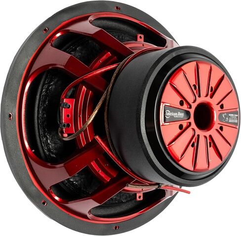 American Bass Hawk 12" SUBWOOFER, 1500 Watts RMS/3000 Watts Max Power, 4 Ohm Voice Coils, Heavy Duty cast Aluminum red Powder Coated Basket in Saudi Arabia