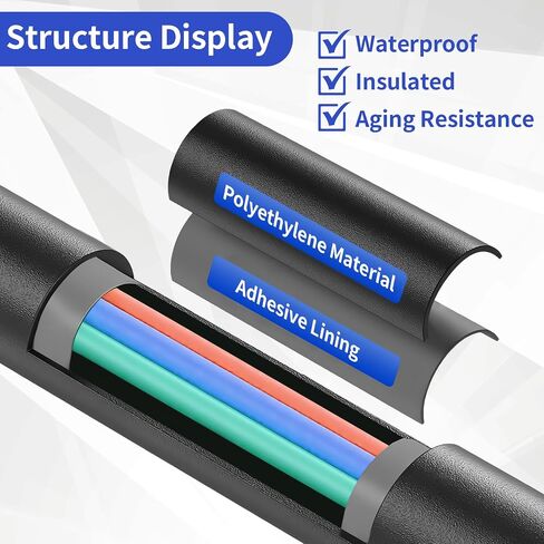 420 pcs Heat Shrink Tubing Kit, 3:1 Ratio Adhesive Lined, 7 Sizes Marine Wire Shrink Wrap Tubing, Waterproof Black Heatshrink Tubes for Industrial, Electrical, Cable Repair in Saudi Arabia