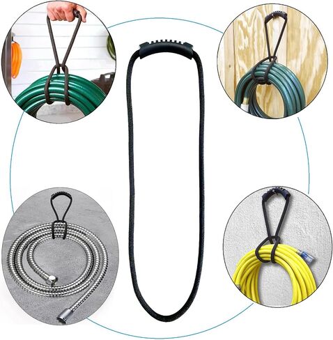 Handheld Binding Strap, 24"-2-Pack-Portable and Loop Storage Straps with Grommet Fit Extension Cords, Cables, Ropes, Garden Water Hoses Carrying Accessories Organization in Saudi Arabia