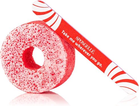 Spongellé Bubblegum Pedipop! Pedi Buffer & Dail File | الكل في واحد علاج باديكير | التقشير ، ينعم وتنظيف | 30+ غسل | نباتي وخالي من القسوة in Kuwait