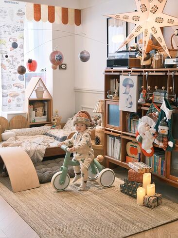 Pony 4-in-1 Kids' Tricycles Pedal Vehicles for 1-4 Push Slide Ride On Toy Balance Bike Baby Walker Stroller (White) in Kuwait