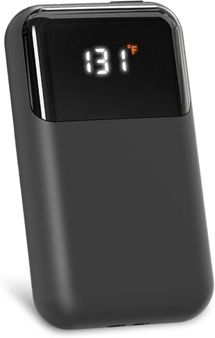 تدفئة اليد قابلة لإعادة الشحن مع صندوق الهدايا ، ودفء اليد الكهربائية مع بطارية LED وشاشة درجة الحرارة ، 4 مستويات تسخين محمولة ، للرجال ، النساء ، الصيد (الوردي ، 2 عبوة) in Kuwait