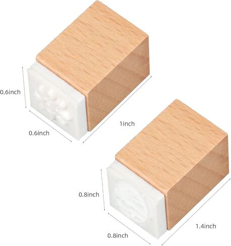 Wooden Rubber Stamp Set, Wood Stamps for Journal, Diary, Scrapbook, Planner, Letter, DIY Craft, Card Making (Emoji) in Kuwait