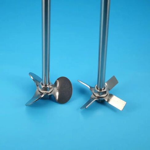 Stainless Steel Three-Blade Agitator Set (40mm-120mm) with 45° Blades & Shafts for Laboratory Mixing Equipment - Durable Mixing Tool for Precise Liquid Homogenization in Kuwait