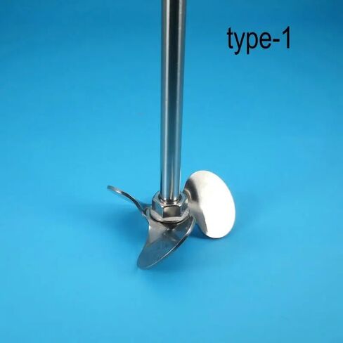 Stainless Steel Three-Blade Agitator Set (40mm-120mm) with 45° Blades & Shafts for Laboratory Mixing Equipment - Durable Mixing Tool for Precise Liquid Homogenization in Kuwait