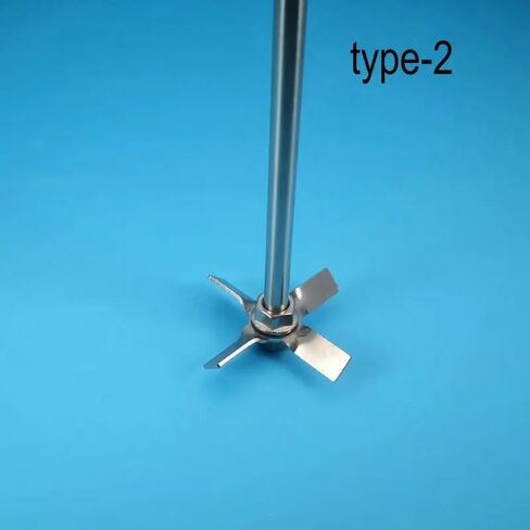 Stainless Steel Three-Blade Agitator Set (40mm-120mm) with 45° Blades & Shafts for Laboratory Mixing Equipment - Durable Mixing Tool for Precise Liquid Homogenization in Kuwait