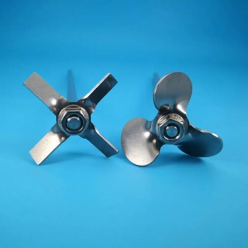 Stainless Steel Three-Blade Agitator Set (40mm-120mm) with 45° Blades & Shafts for Laboratory Mixing Equipment - Durable Mixing Tool for Precise Liquid Homogenization in Kuwait