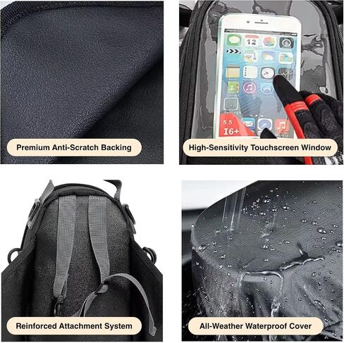 Magnetic Tank Bag for Motorcycles Universal Phone Holder Water Resistant Gas Tank Pouch in Saudi Arabia