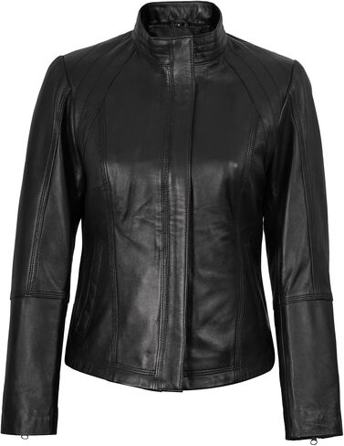 Decrum Real Womens Leather Jacket - Lambskin Fashion Leather Jackets for Women in Saudi Arabia