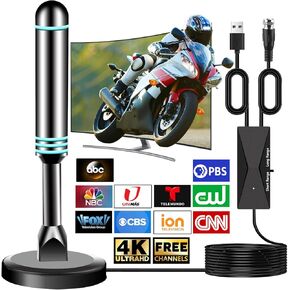 Strong Magnetic Base Indoor TV Antenna for Easy Installation, Antenna for Smart TV, TV Antenna for Free Local Channels, TV Antenna for Smart TV Indoor, Digital Antenna for TV in Kuwait